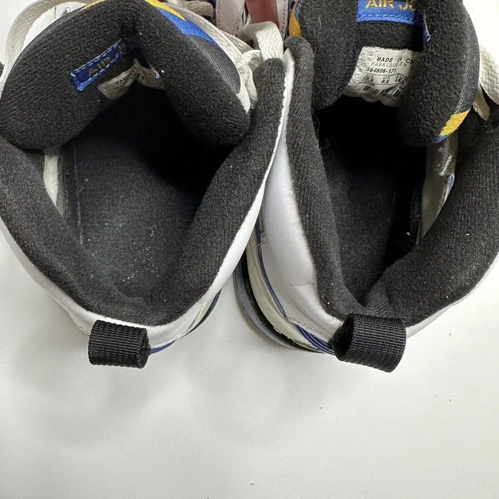 Nike Air Jordan‎ Sixty plus 60+ Laney Size 10.5 Mens Shoes White Blue Yellow